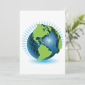 Invitation Globe Vert (Debout devant)