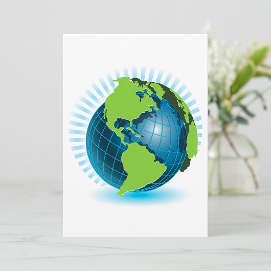 Invitation Globe Vert