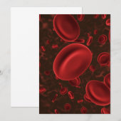 Invitation Globules Rouges Microscopiques (Devant / Derrière)