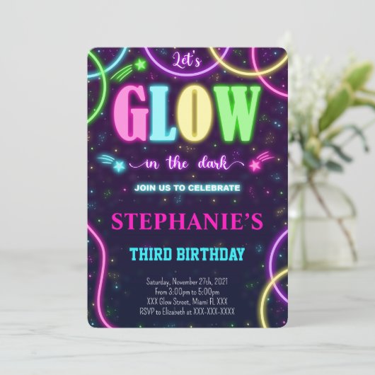 Invitation Glow (Debout devant)