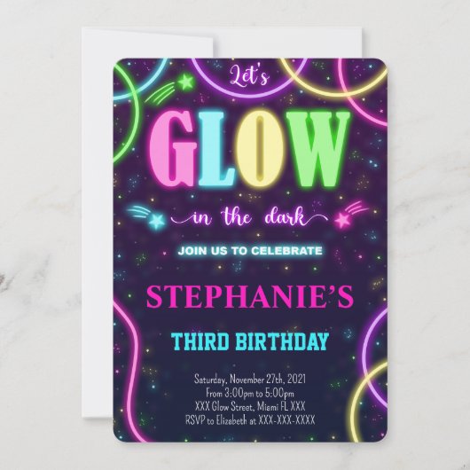 Invitation Glow (Devant)