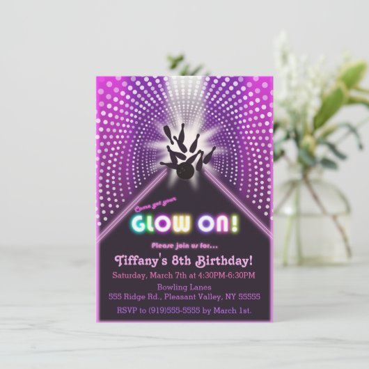 Invitation Glow Bowl Party1 (Debout devant)