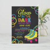 Invitation Glow In Dark Roller Patinage Anniversaire Invitati (Debout devant)