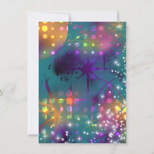 Invitation Glow in the dark neon fête fun (Dos)