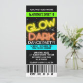 Invitation Glow in the Dark Sweet 16 Party (Debout devant)