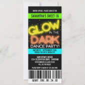 Invitation Glow in the Dark Sweet 16 Party (Devant)