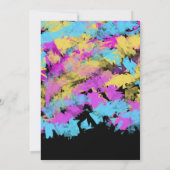 Invitation Glow Party Neon Art Anniversaire fête Abstraite (Dos)