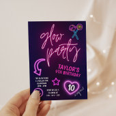 Invitation Glow Party Neon fête d'anniversaire