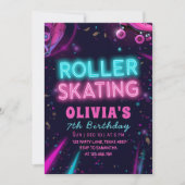 Invitation Glow Roller Skating Birthday | Neon Lights Party (Devant)
