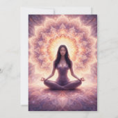 Invitation Glowing Mandala Meditation Woman Custom Name       (Dos)