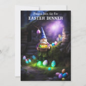 Invitation Gnome à Night & Eggs Dîner de Pâques (Devant)