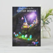 Invitation Gnome à Night & Eggs Dîner de Pâques (Debout devant)