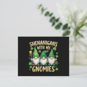 Invitation Gnome du trèfle chanceux de la Saint-Patrick (Debout devant)