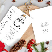 Invitation Gnome Élégant Minimaliste Moderne Fête de Noël