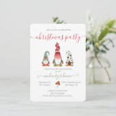 Invitation Gnome Merry Little Christmas Party (Debout devant)