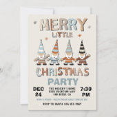 Invitation Gnome Merry Little Christmas Party (Devant)