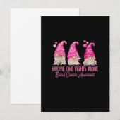 Invitation Gnome One lutte seul contre le cancer du sein, épi (Devant / Derrière)