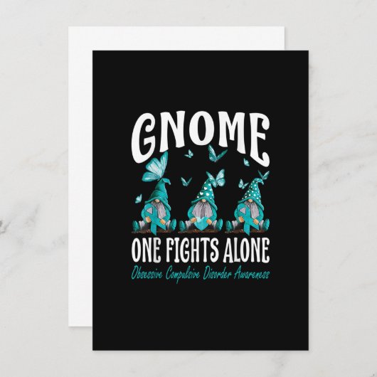 Invitation Gnome One se bat seul Trouble obsessionnel compuls (Devant / Derrière)