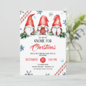 Invitation Gnome Pour Fête De Noël (Debout devant)