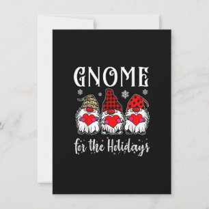Invitation Gnome Pour Les Vacances Leopard Plaid 3 Gnomes Chr