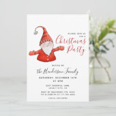 Invitation Gnome Soirée de Noël mignonne (Debout devant)