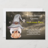 Invitation Gnome Sorcière Citrouille Cloudy Sky Halloween Par (Devant)