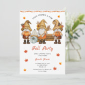 Invitation Gnome Thanksgiving Fall Party (Debout devant)
