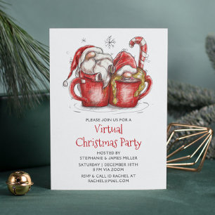 Invitation Gnome Virtual Christmas Party Quarantine Online