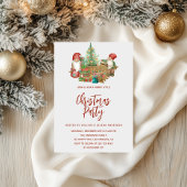 Invitation Gnome Whimsical & Fête de Noël Arbre