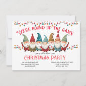 Invitation Gnomes amusants Fête de Noël (Devant)