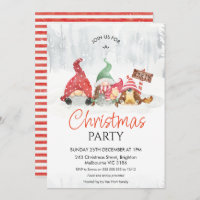 Gnomes avec bébé et chien Fête de Noël de la famil