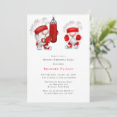 Invitation Gnomes de boxe Anniversaire Bash (Debout devant)