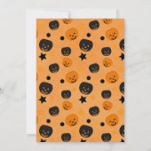 Invitation Gnomes d'Halloween, Automne, Citrouilles, Fête d'H (Dos)