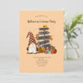 Invitation Gnomes d'Halloween, Automne, Citrouilles, Fête d'H (Debout devant)