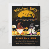Invitation Gnomes Et Citrouille Halloween Costume Party (Devant)