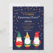 Invitation Gnomes mignons Noël Lumières Noël (Devant)