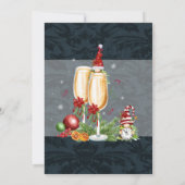 Invitation Gnomes, Verre de Champagne, Fête de Noël de la Bow (Dos)