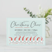 Invitation Gnomes Whimsical Christmas Cheer Cocktail Party (Debout devant)