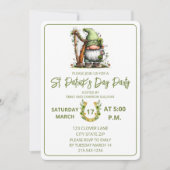 Invitation gnomique de la Saint-Patrick fantaisist (Devant)