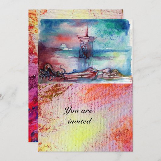 INVITATION GNOMON ET DAME DU LAC (Devant / Derrière)