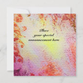 Invitation GNOMON ET DAME DU LAC Aquarelle bleu rose (Dos)