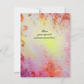 Invitation GNOMON ET DAME DU LAC Aquarelle bleu rose (Dos)