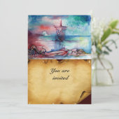 Invitation GNOMON ET DAME DU LAC Parchemin marron (Debout devant)