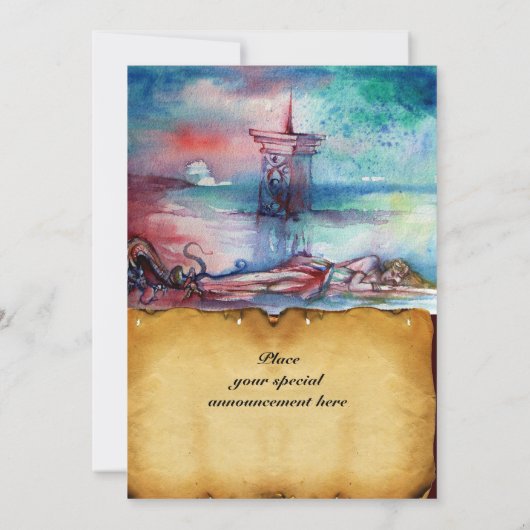 Invitation GNOMON ET DAME DU LAC Parchemin marron (Dos)