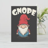 Invitation Gnope pas aujourd'hui Amoureux de gnome drôle (Debout devant)