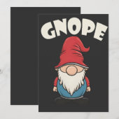 Invitation Gnope pas aujourd'hui Amoureux de gnome drôle (Devant / Derrière)