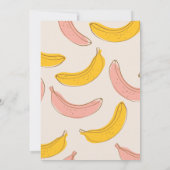 Invitation Go Bananas Jaune & Rose 1er anniversaire (Dos)