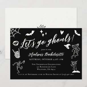 Invitation Go Ghouls Éffrayant Whimsical Bachelorette
