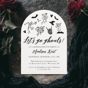 Invitation Go Ghouls Éffrayant Whimsical Bachelorette