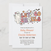 Invitation Go Ghouls Halloween Baby shower (Devant)